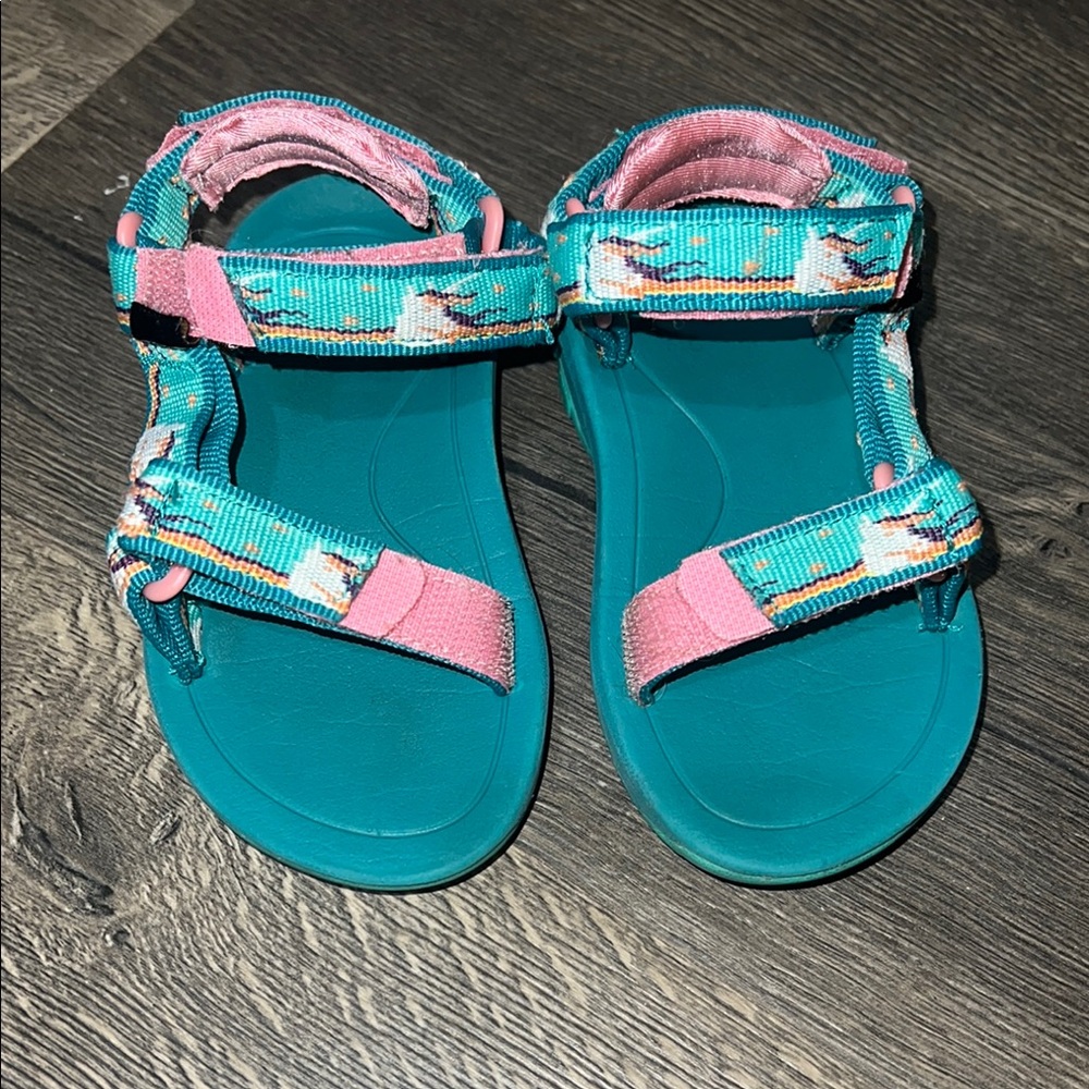 Teva Toddler Teal and Pink Sandals